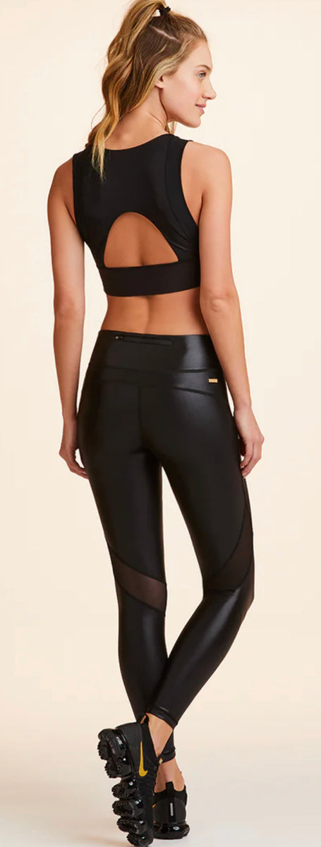 Alala-Captain Ankle Tight - Liquid Black  Fitness leggings women,  Activewear photoshoot, Shiny black leggings