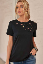 Load image into Gallery viewer, Chic Distressed Short Sleeve Top
