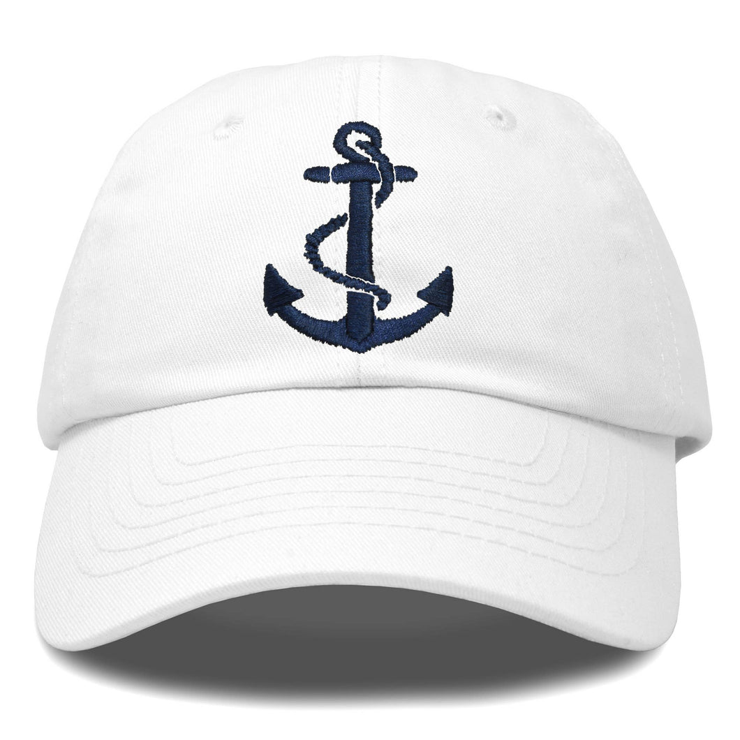 Anchor Hat Sailing Ball Cap - White